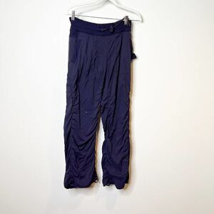 Lululemon Womens Blue Elastic Waist Pockets Drawstring Activewear Pant Size 6